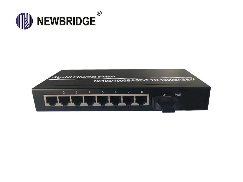 1 Port 1000Base-FX,8 Port 10/100/1000 Base-Tx Fiber Switch|ND-920-1FX8TX-SC