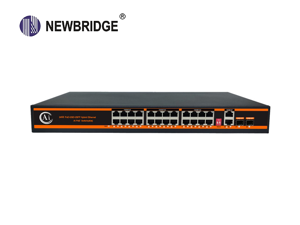 24 port 10/100/1000Mbps PoE+2 Gigabit Ethernet Port+2 Gigabit SFP Fiber Port|ND-APG2422 AI PoE Switc