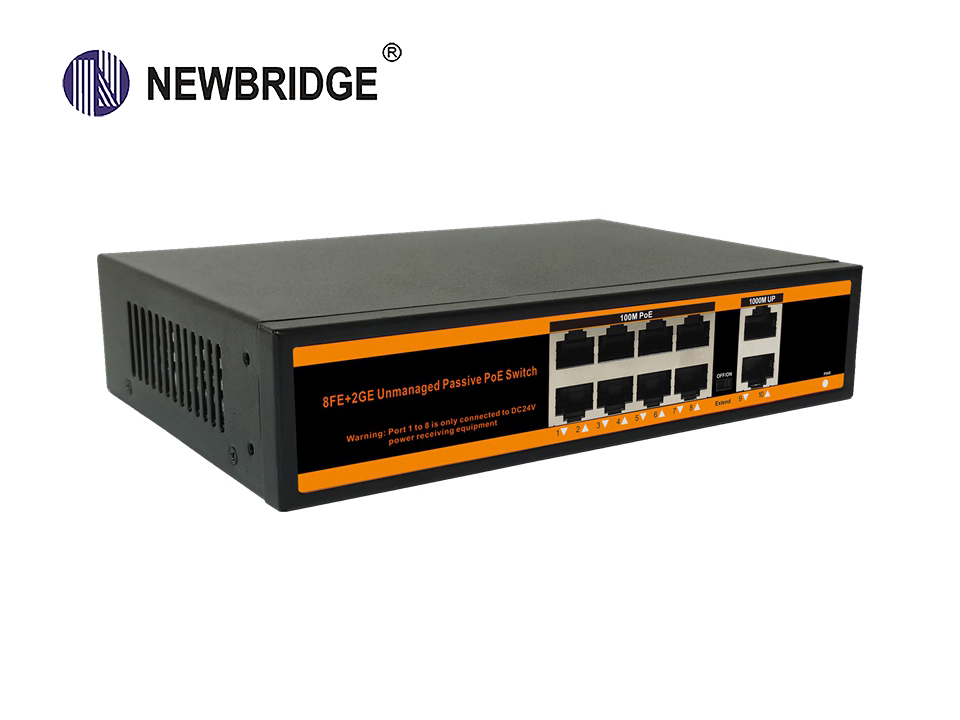 8 port PoE 10/100Mbps+2 LAN 10_100_1000Mbps,120W ND-FP0820G Non-standard PoE switch