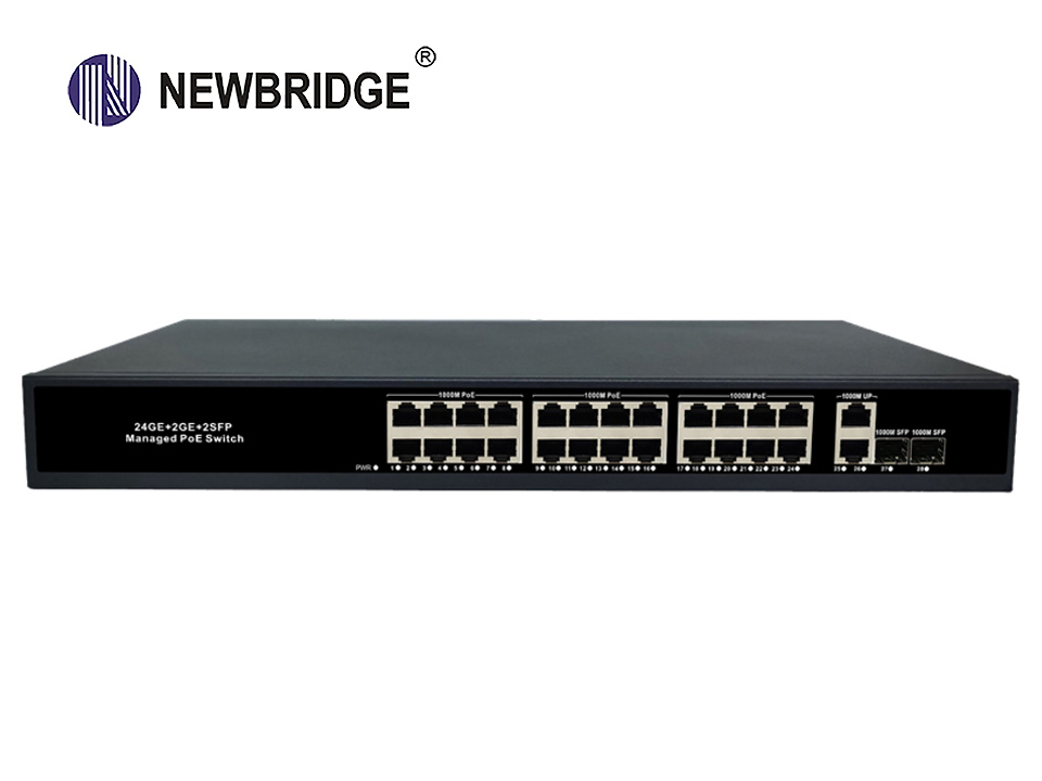 24 Port 10/100/1000Mbps+2*1Gbps Lan+2 Port Gigabit SFP 300W|ND-GS2422FP Web-Managed PoE Switch