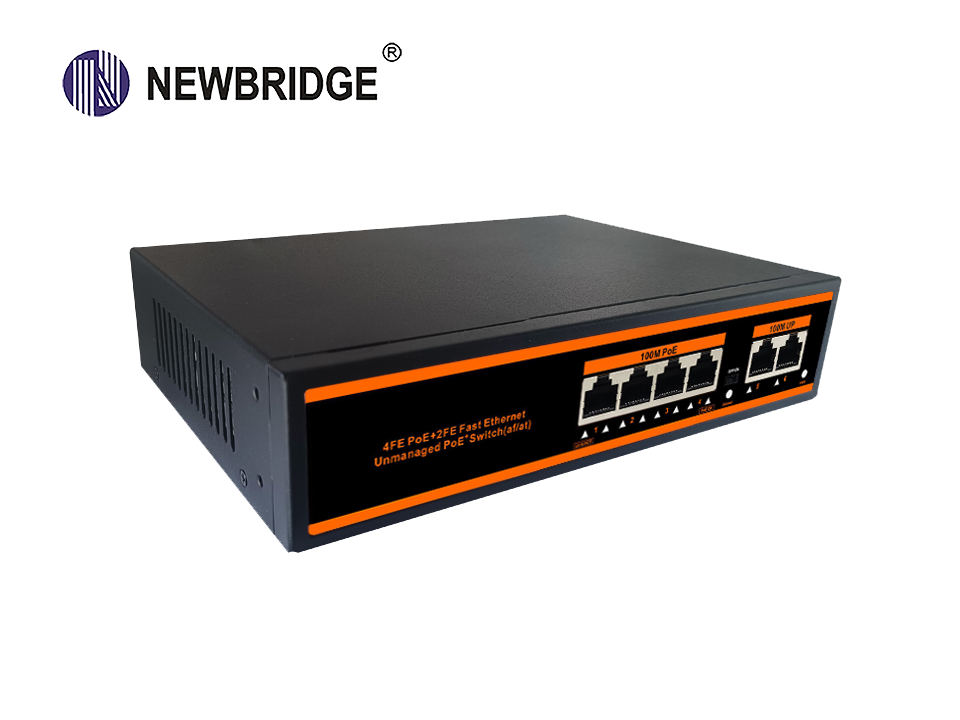 4 port PoE 10_100Mbps+2 LAN 10_100Mbps ND-HP0420 stantard PoE switch