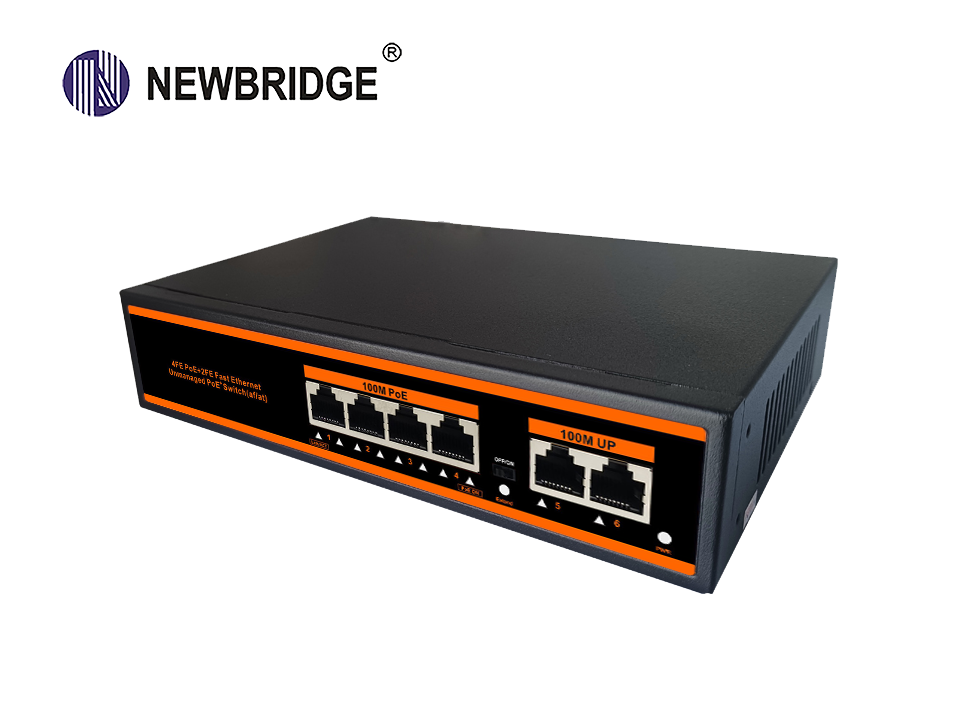 4 port PoE 10_100Mbps+2 LAN 10_100Mbps ND-HP0420 stantard PoE switch