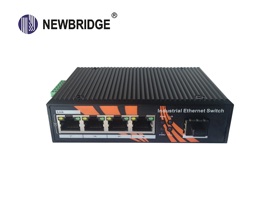 10/100/1000M SFP Slot +4 10/100/1000M RJ45 Industrial Media Converter|ND-X920-1FX4TX